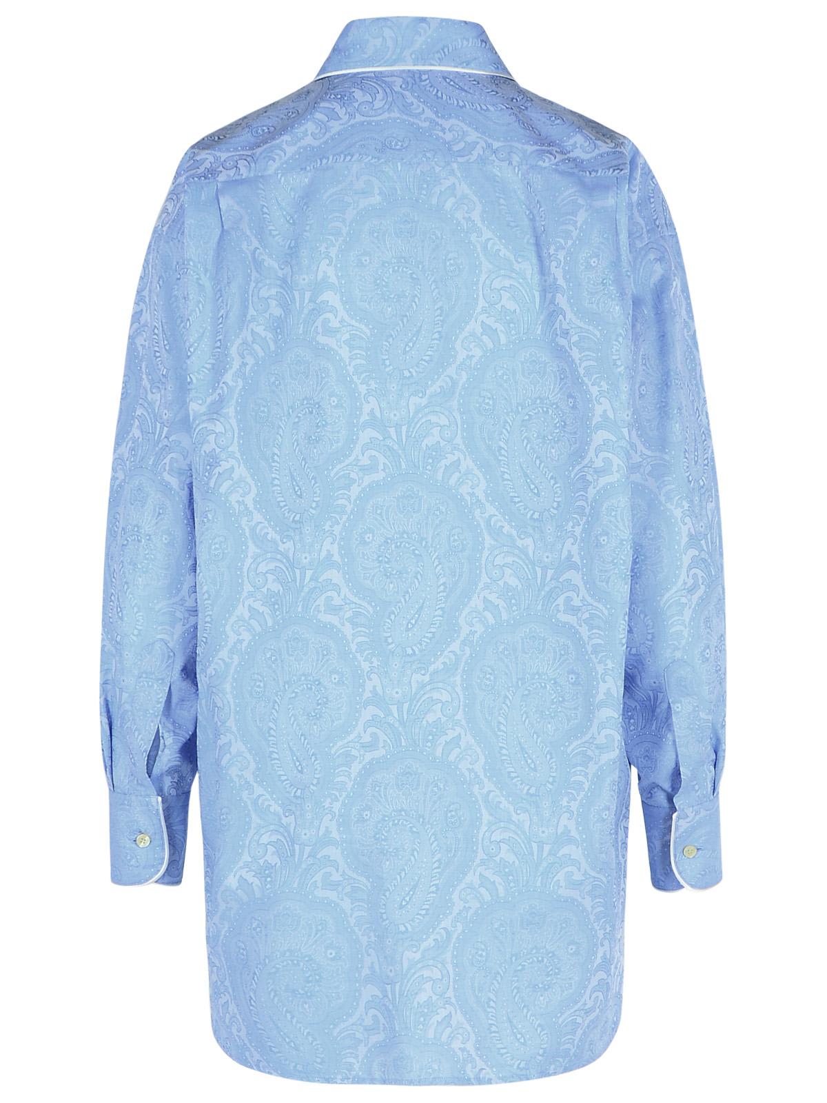 Etro Oversize-hemd Mit Pegaso In Light Blue