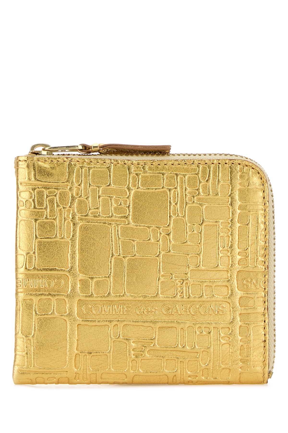 Comme Des Garçons Gold Leather Card Holder
