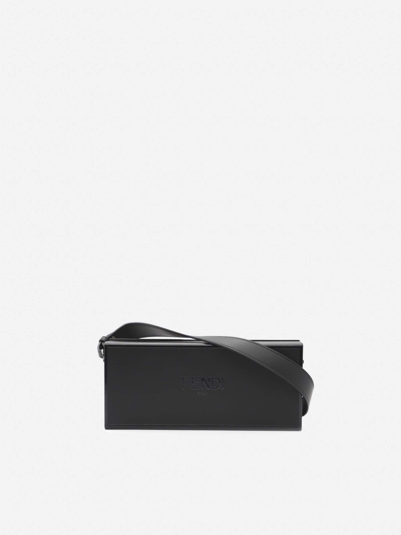 Fendi Horizontal Box In Leather With Logo Lettering