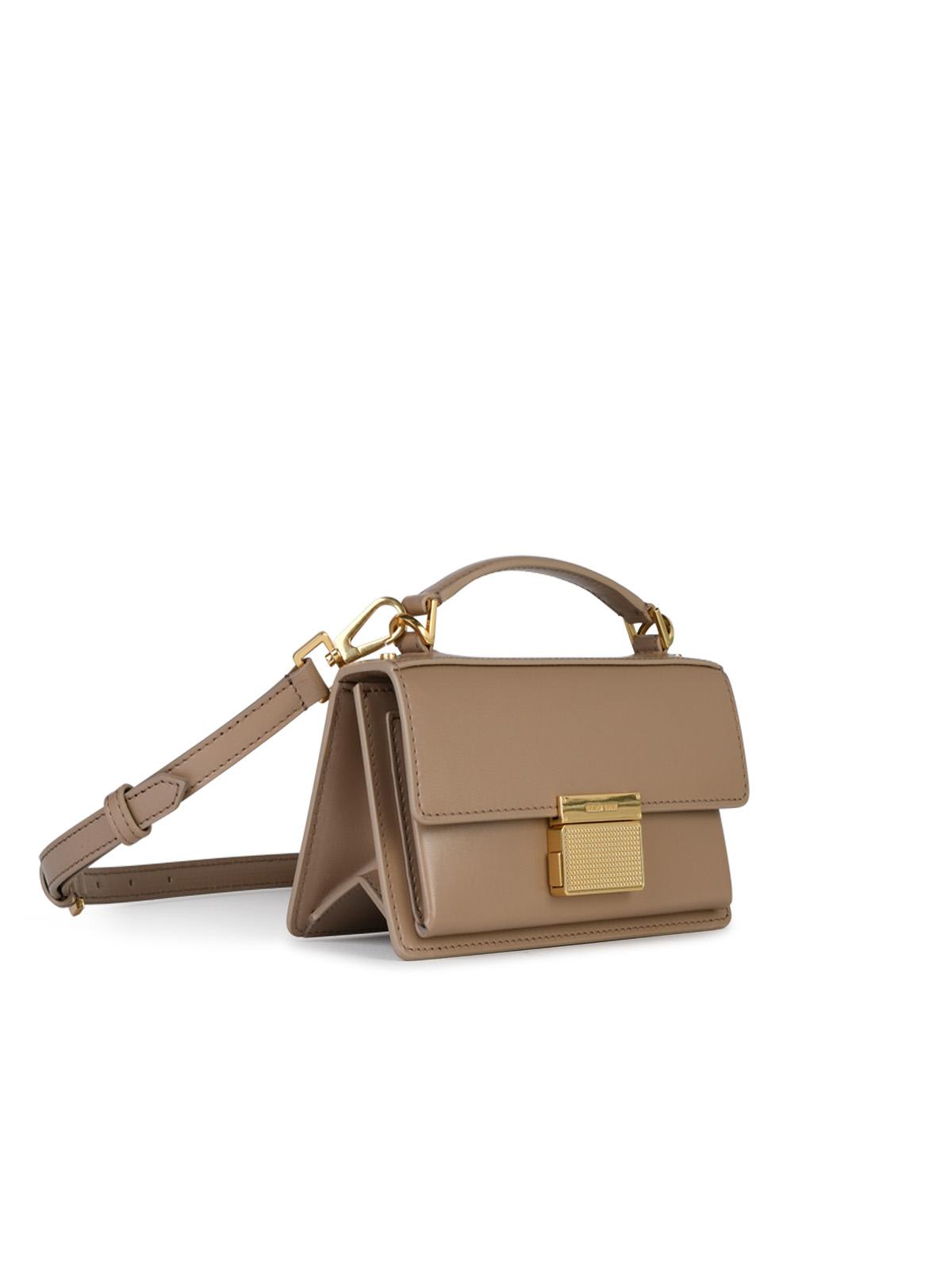 Shop Golden Goose Small Venezia Beige Palmellata Leather Bag