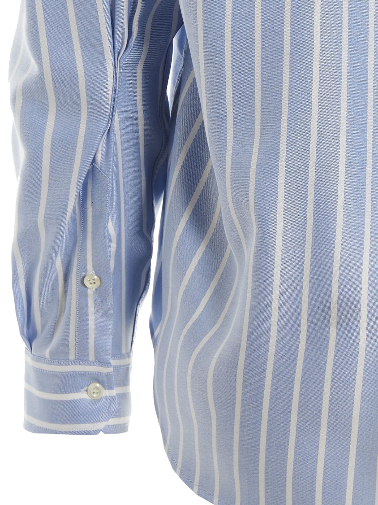Shop Fourtwofour On Fairfax Striped Shirt In Light Blue