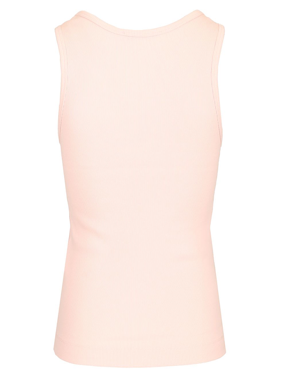 Shop Maison Kitsuné Ribbed Tank Top In Rose