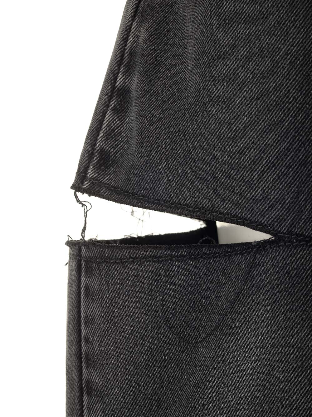 Maison Margiela High-waisted Black Denim Jeans With Relaxed Straight-leg Fit In Gray