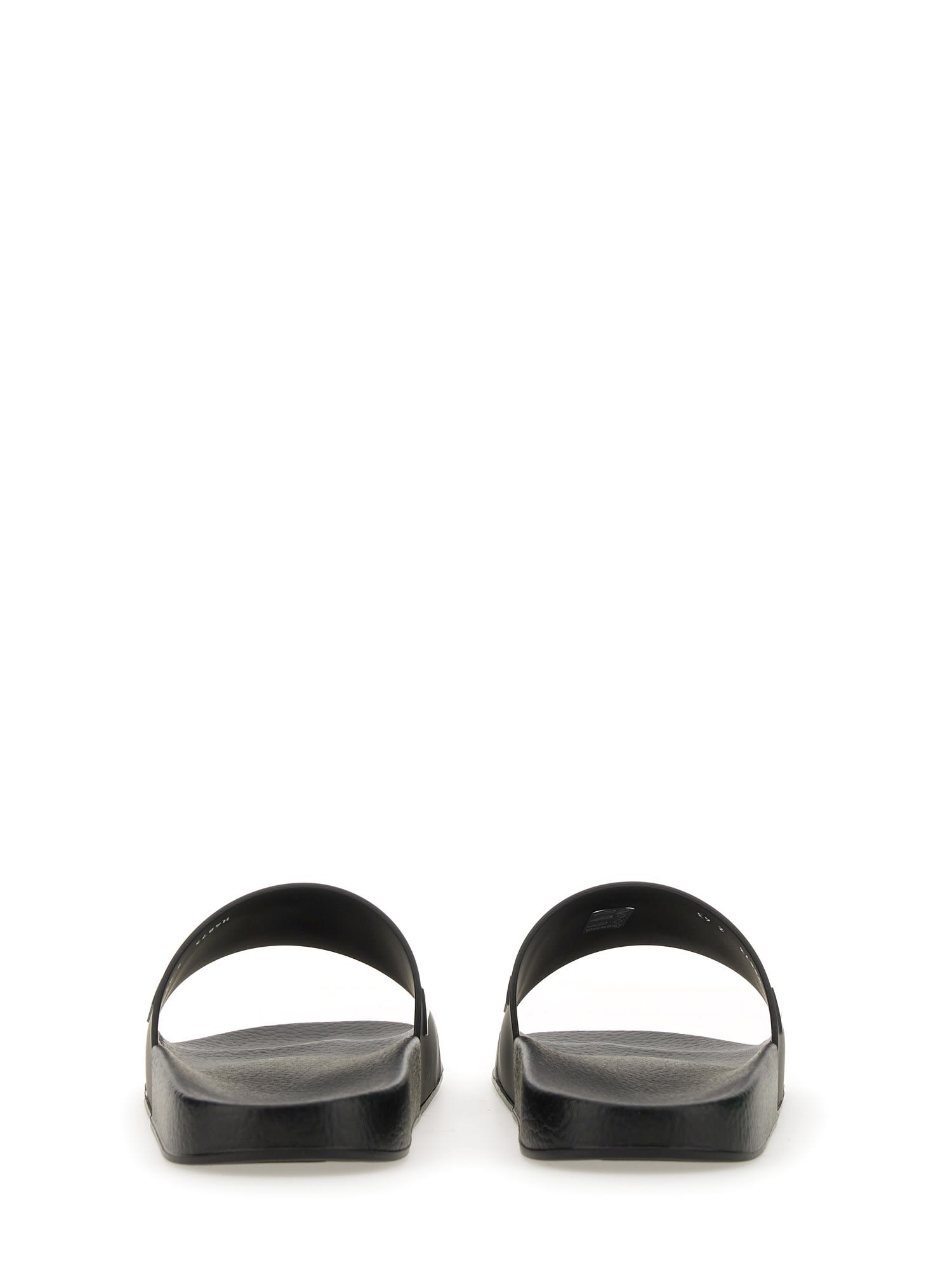 Valentino Vltn Rubber Slides In Nero