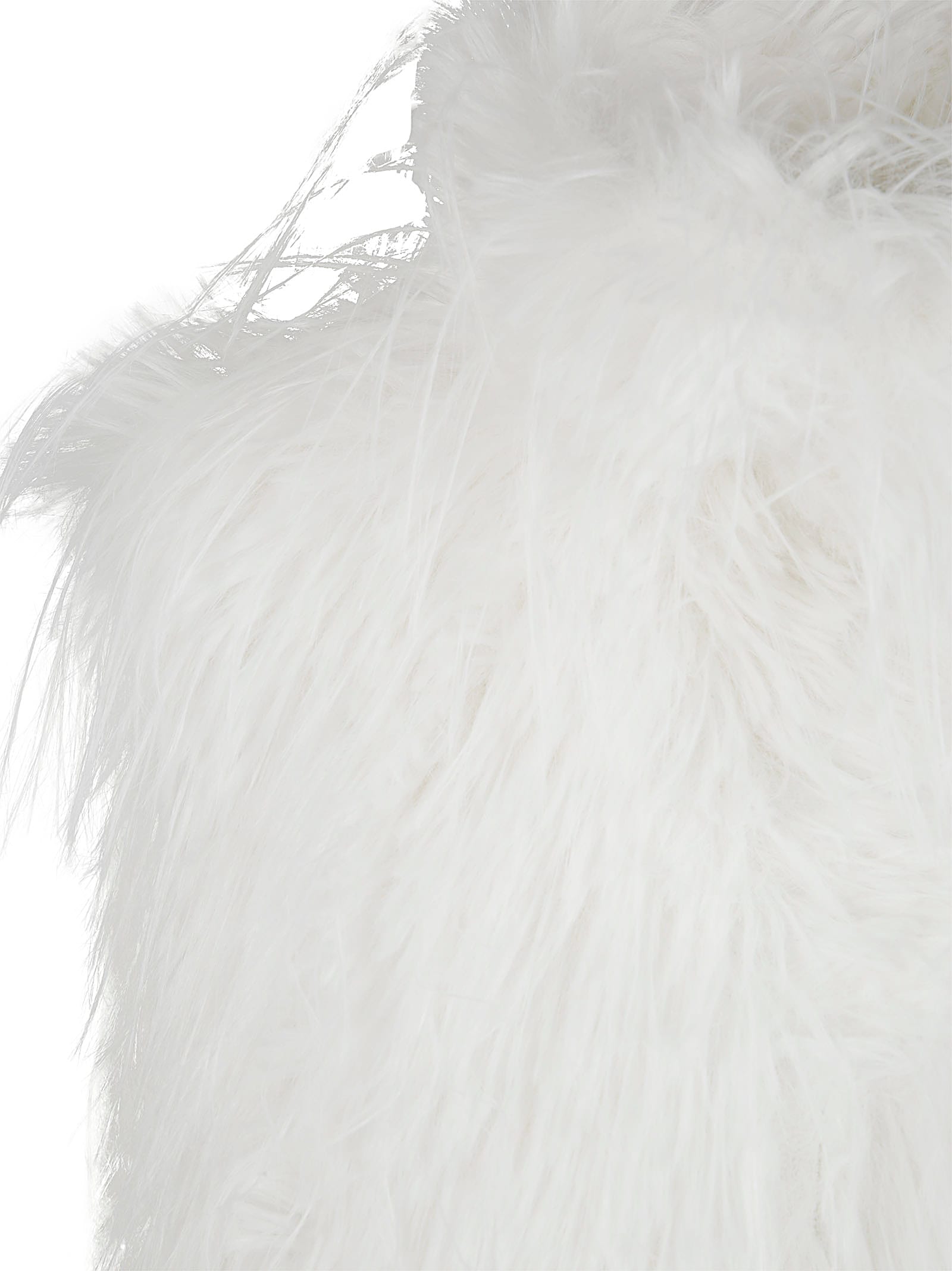 Pinko Neva Gilet Simil Volpe In White