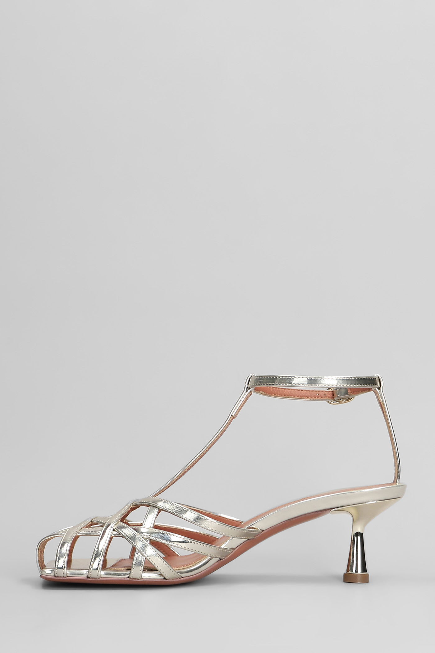 Aldo Castagna Manila Sandals In Platinum Leather In Multi