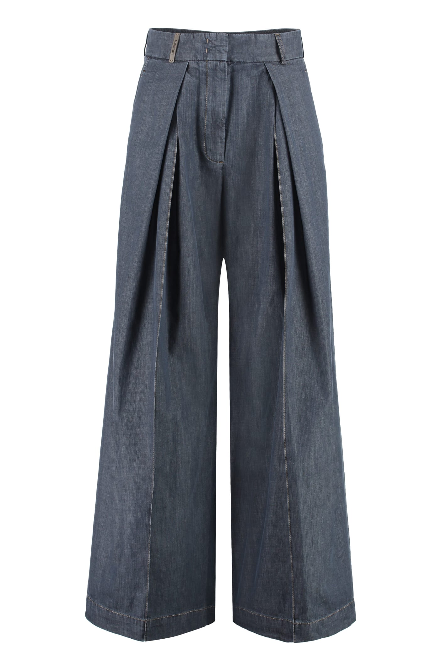 PESERICO COTTON BAGGY TROUSERS