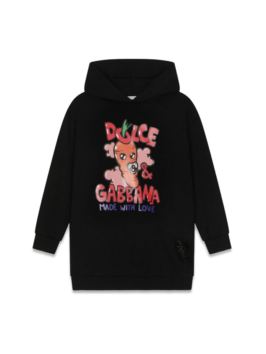 Dolce & Gabbana Gianpiero Dalessandro Collab Hooded Dress In Black
