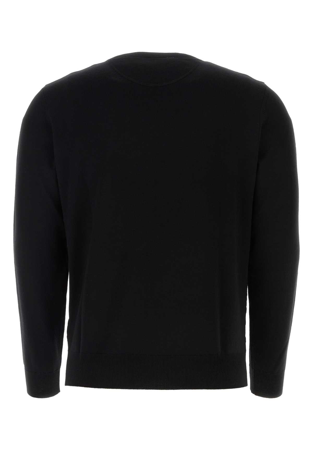 Valentino Black Wool Sweater In Neronero