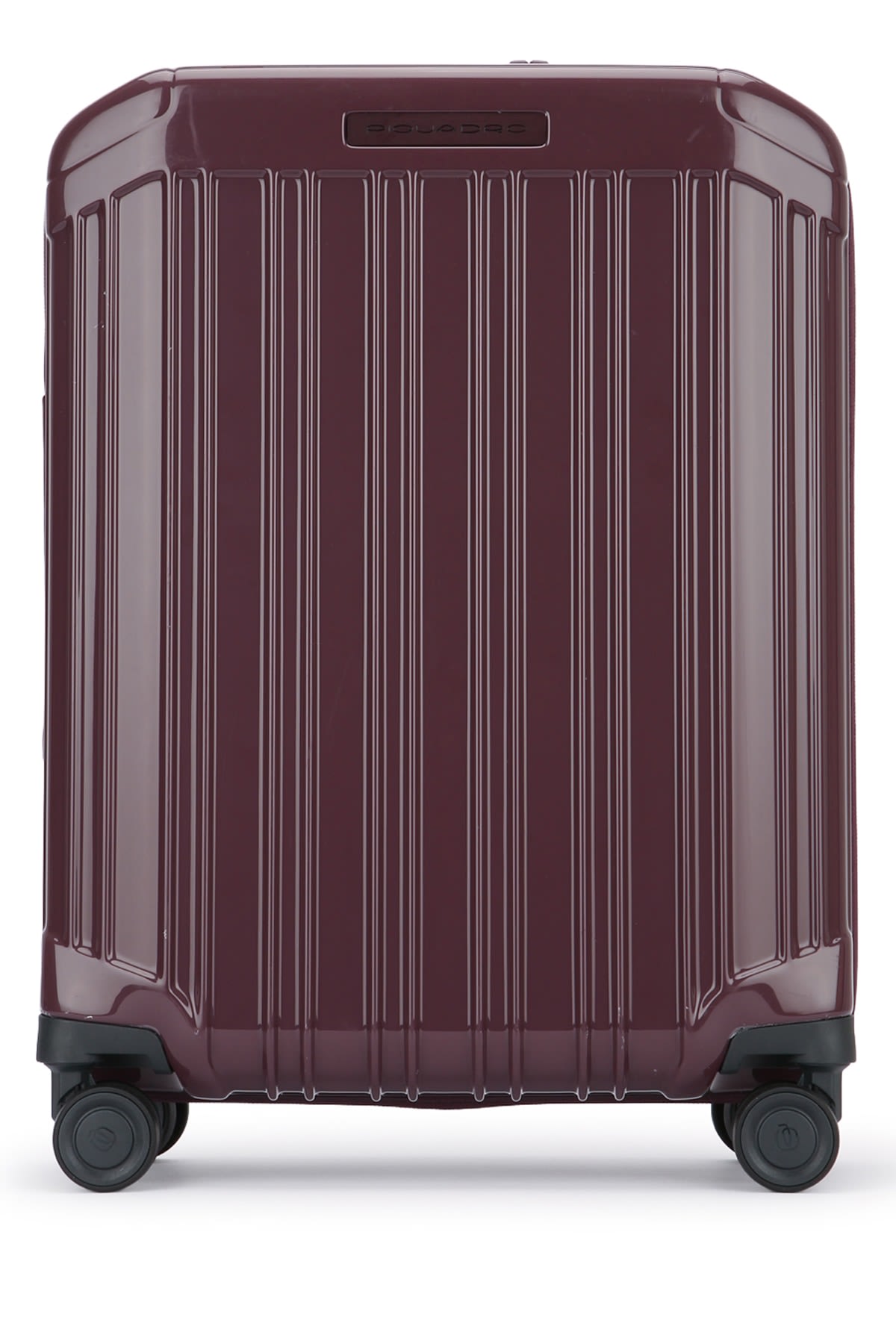 Piquadro Four Wheel Hard Shell Travel Trolley In Burgundy