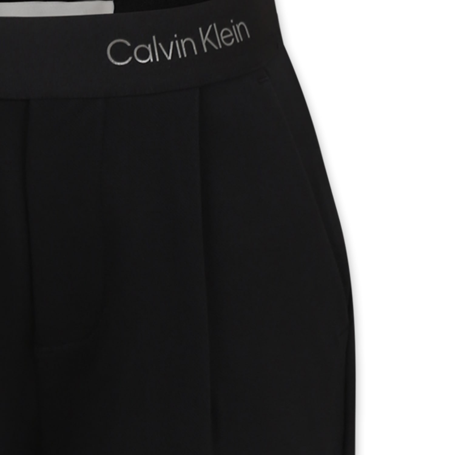 Shop Calvin Klein Black Trousers For Girl With Logo
