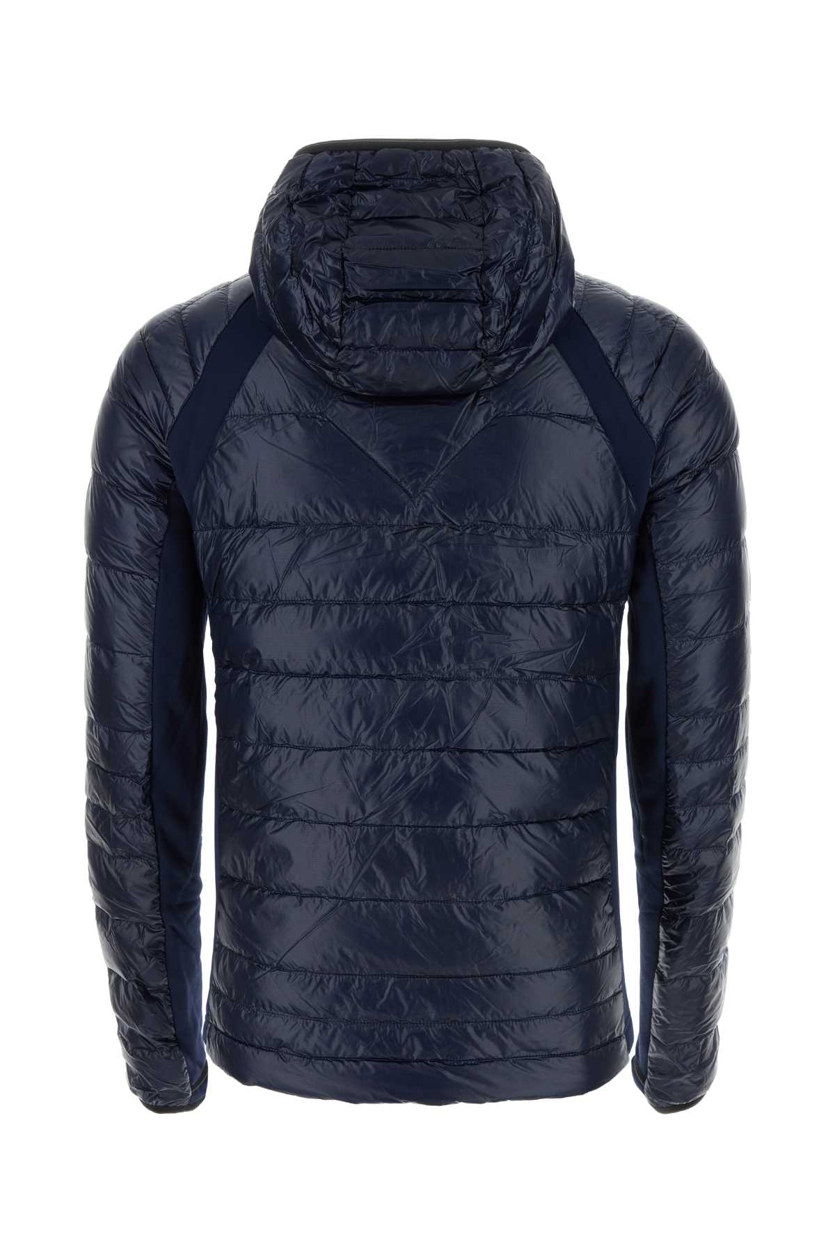 Canada Goose Midnight Blue Wool And Nylon Hybridge Down Jacket In 63