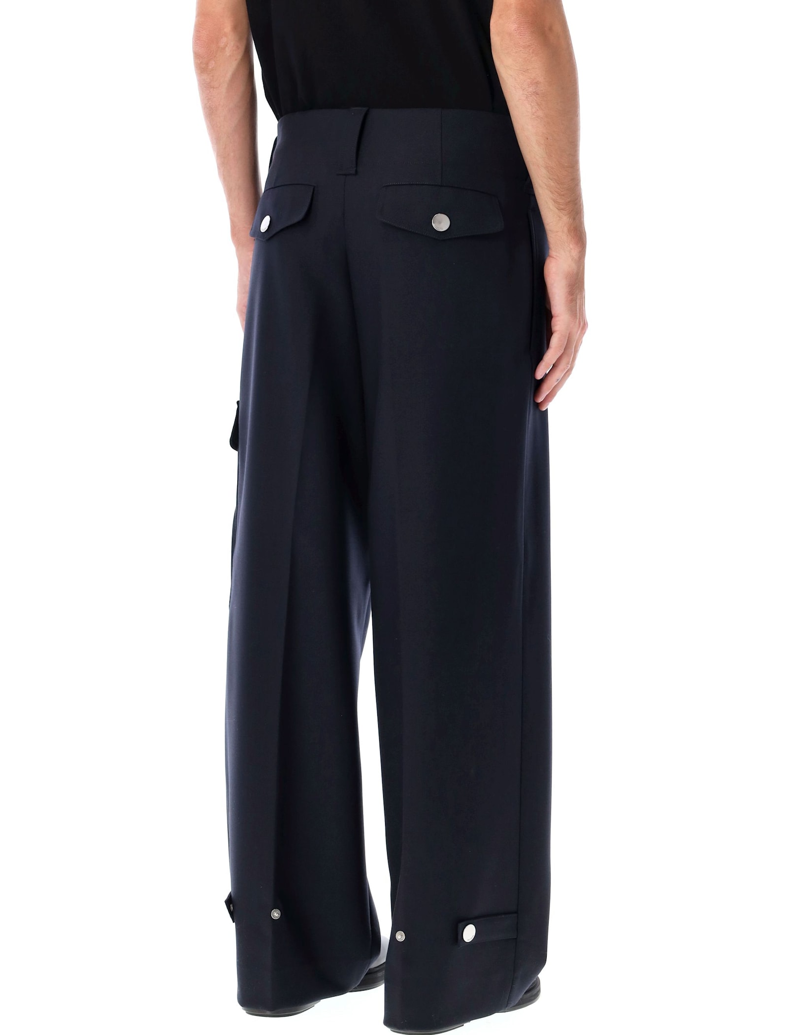 Shop Ami Alexandre Mattiussi Cargo Trousers In Navy