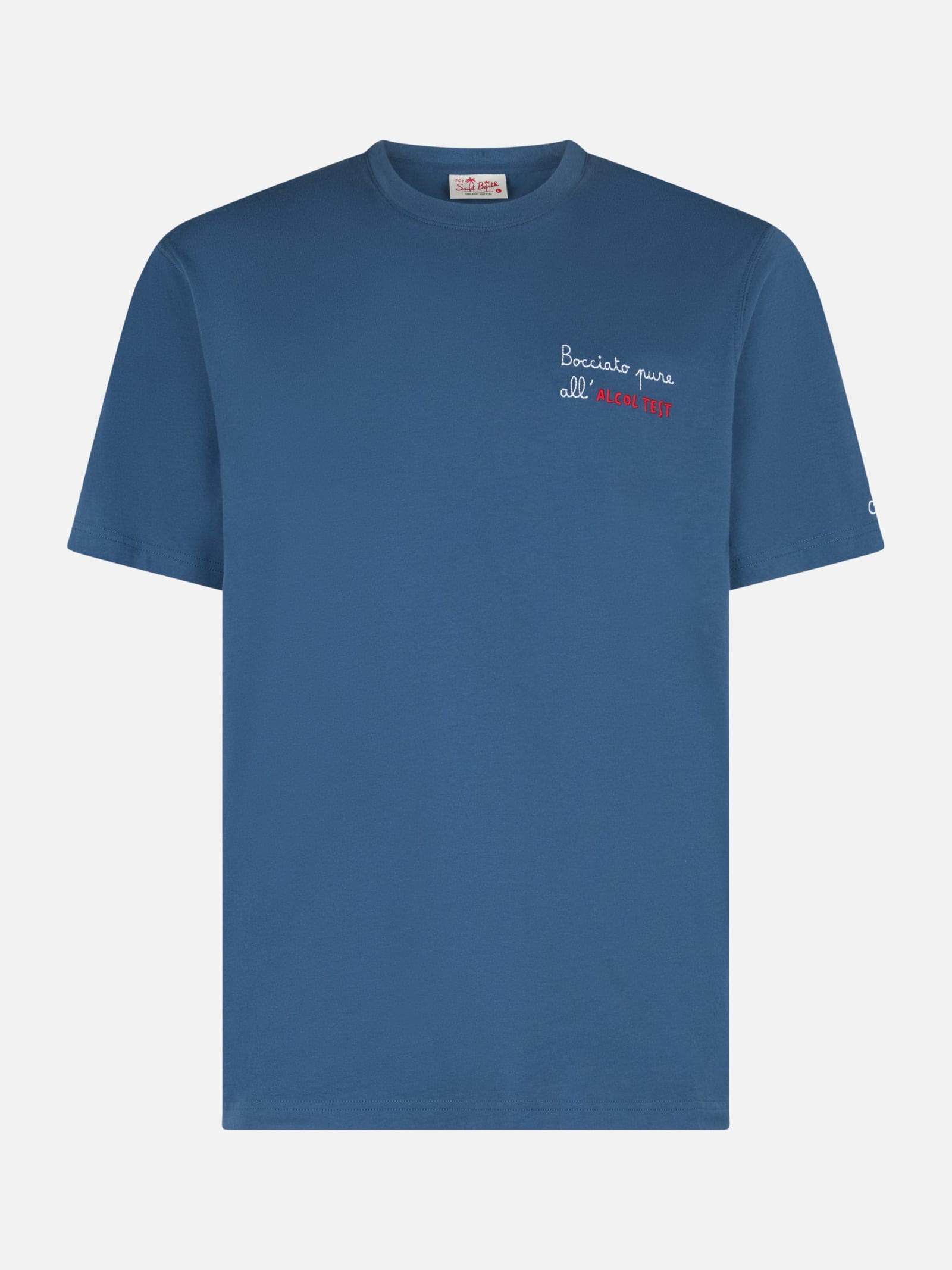 Mc2 Saint Barth Portofino Embroidered T-shirt In Blue
