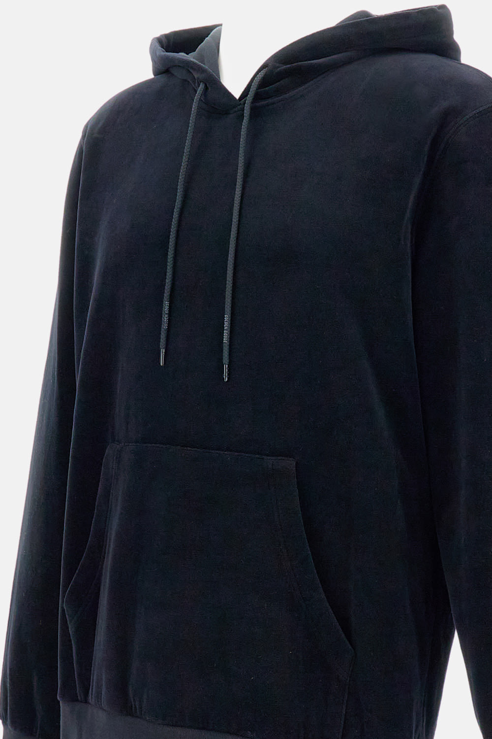 Golden Goose Journey Ms Hoodie Swatshirt Double Chenille Laser Print In Blue