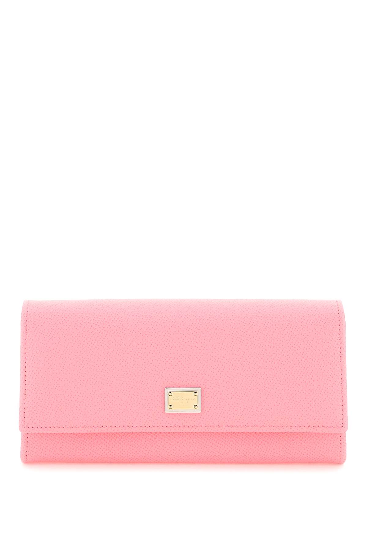Shop Dolce & Gabbana Dauphine Leather Wallet In Ciclamino