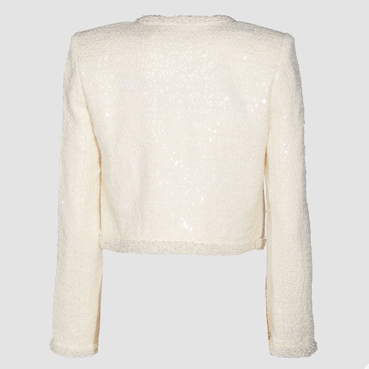 Shop Self-portrait Cream Casual Jacket