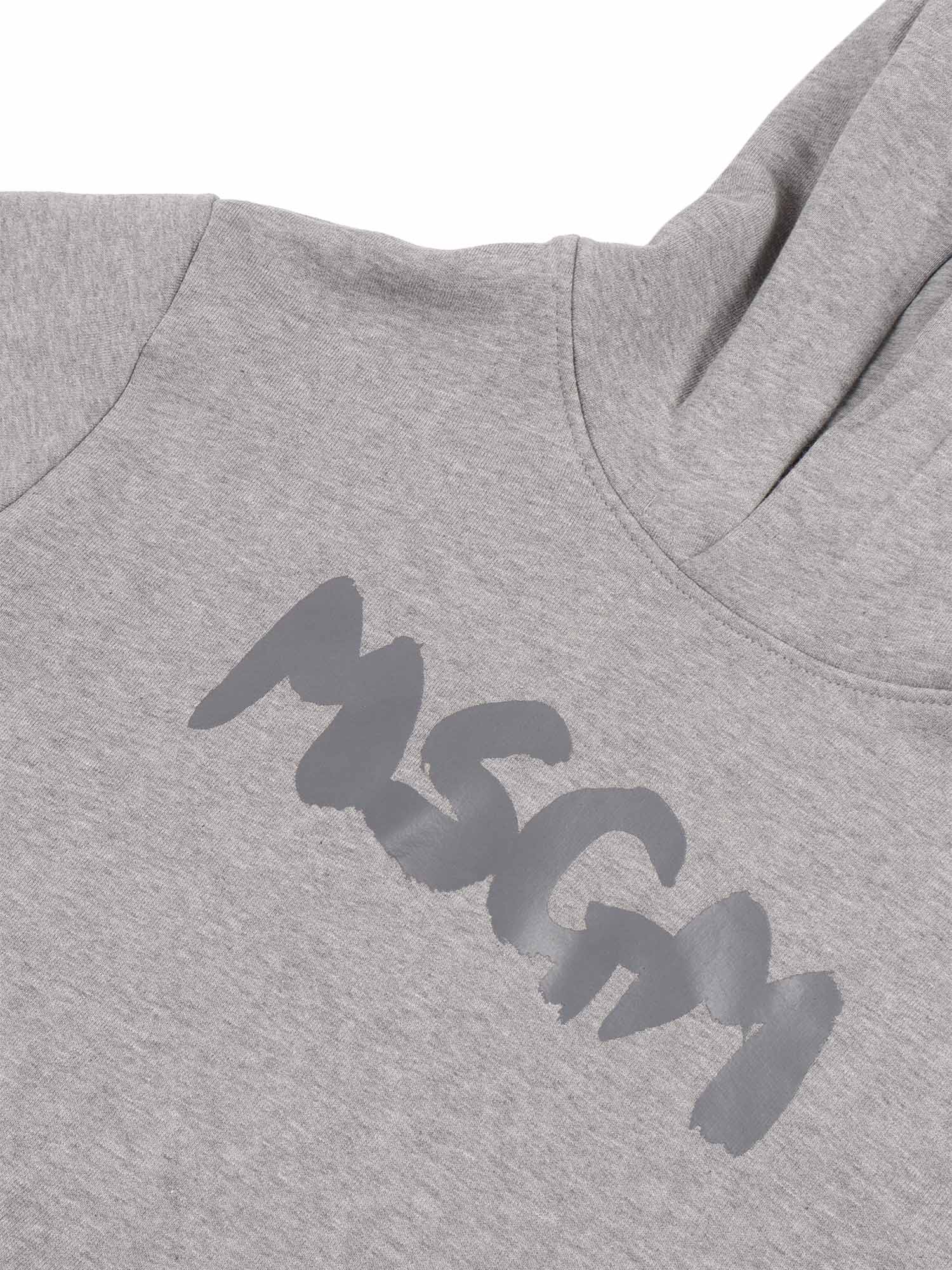 Msgm Hoodie Unisex In Gray