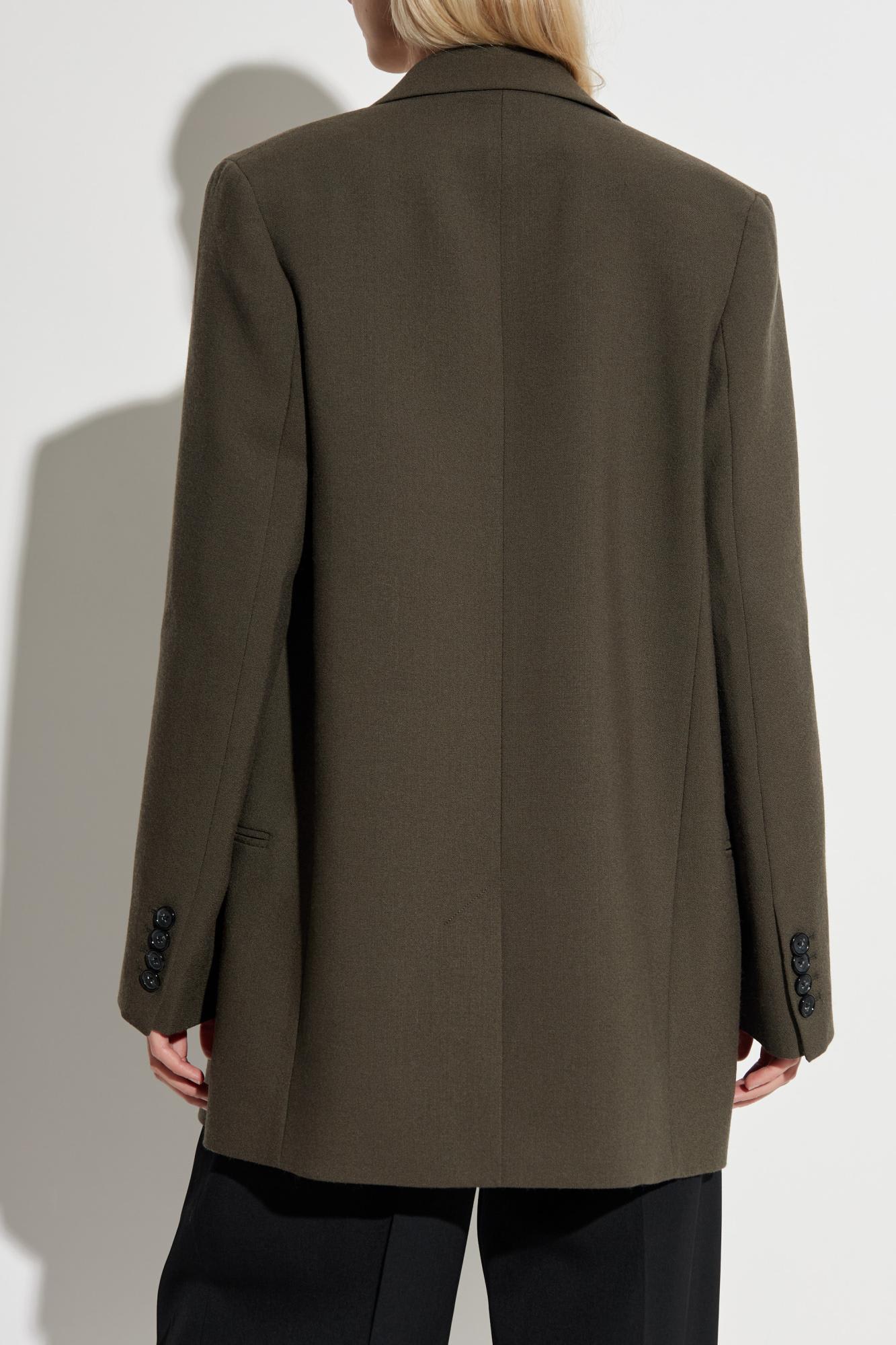 Totême Toteme Shield Wool Blend Blazer In Brown