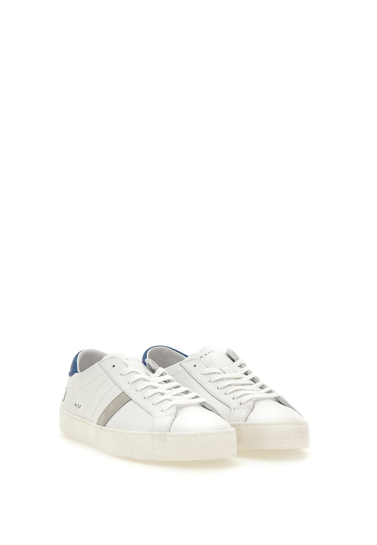 Shop Date Hillow Calf Leather Sneakers In White