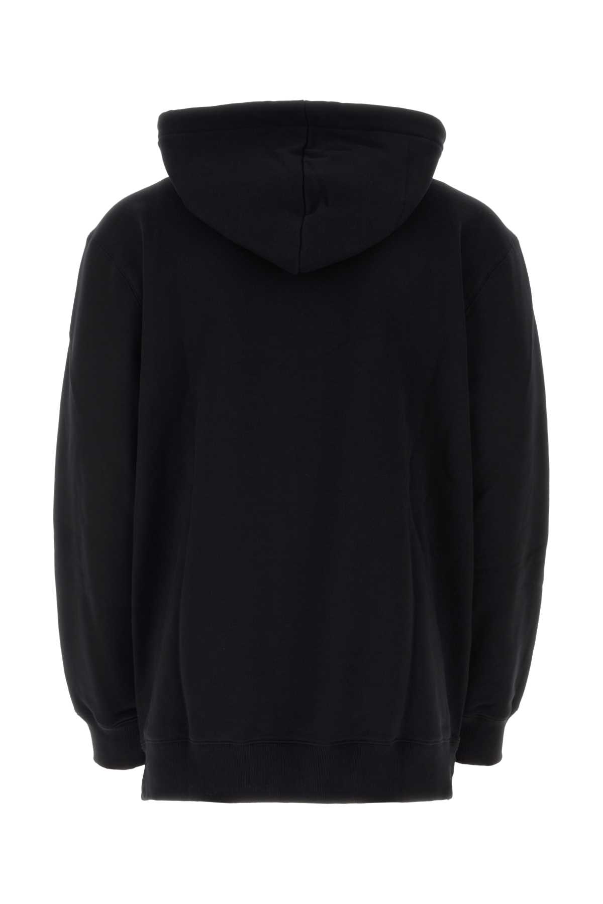 Shop Lanvin Black Cotton Stretch Sweatshirt