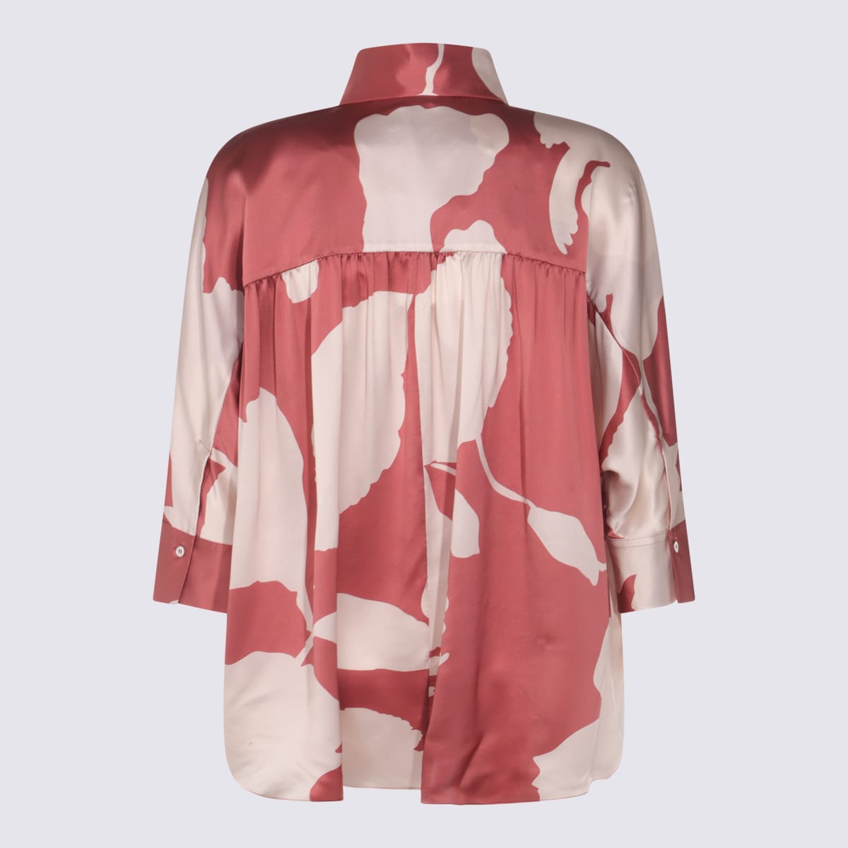 Antonelli Red And White Linen Top