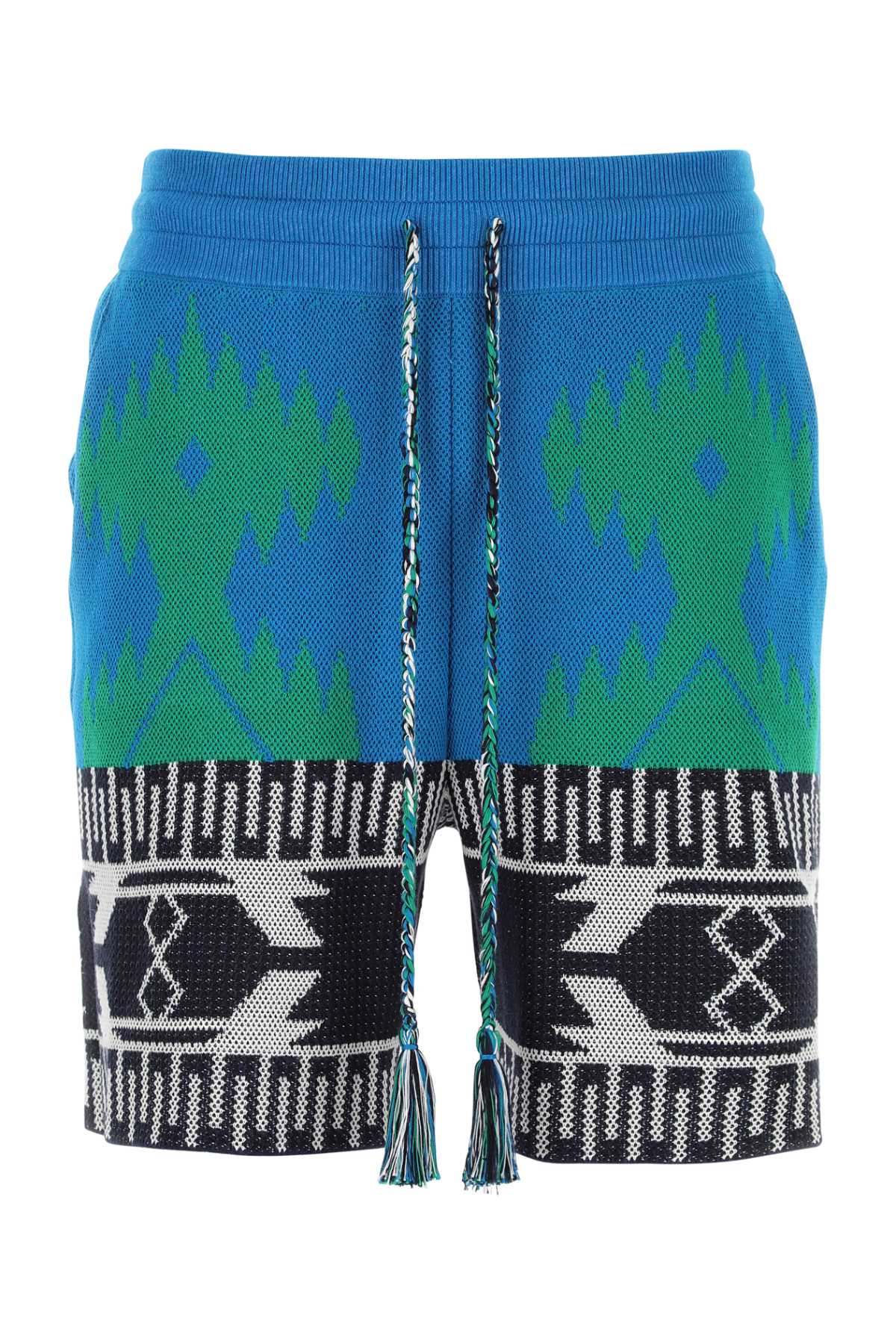 Embroidered Cotton Blend Icon Bermuda Shorts