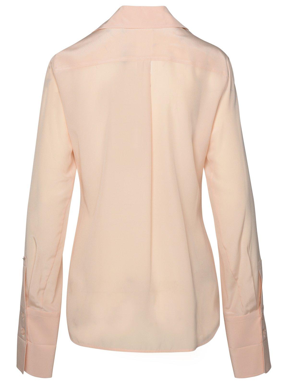 Shop Sportmax Buttoned Long-sleeved Shirt In Powder