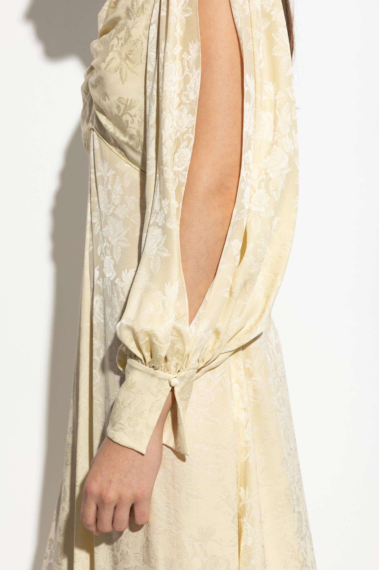 Chloé Silk Dress In Yellow