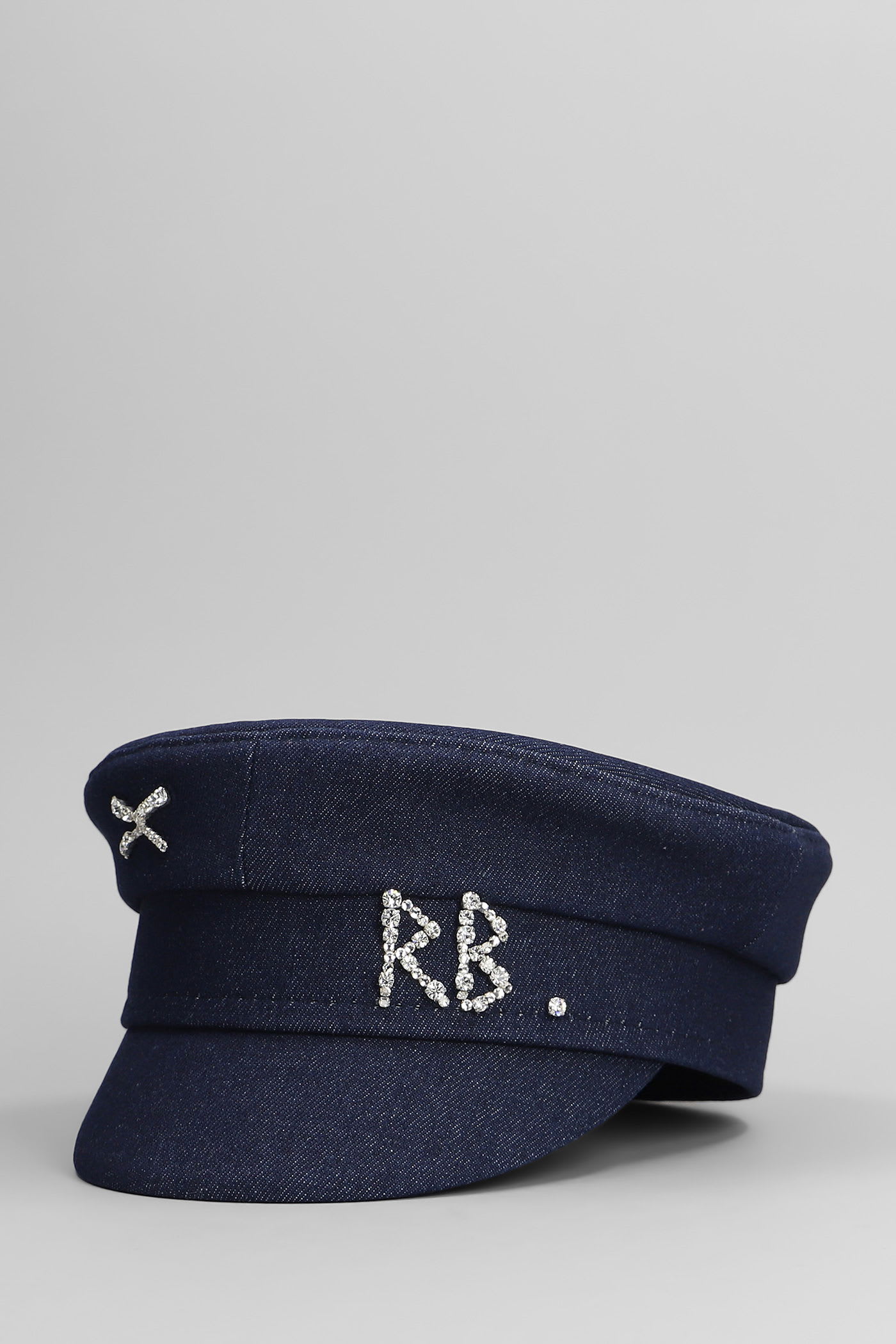 Ruslan Baginskiy Baker Boy Hats In Blue Denim In Blue