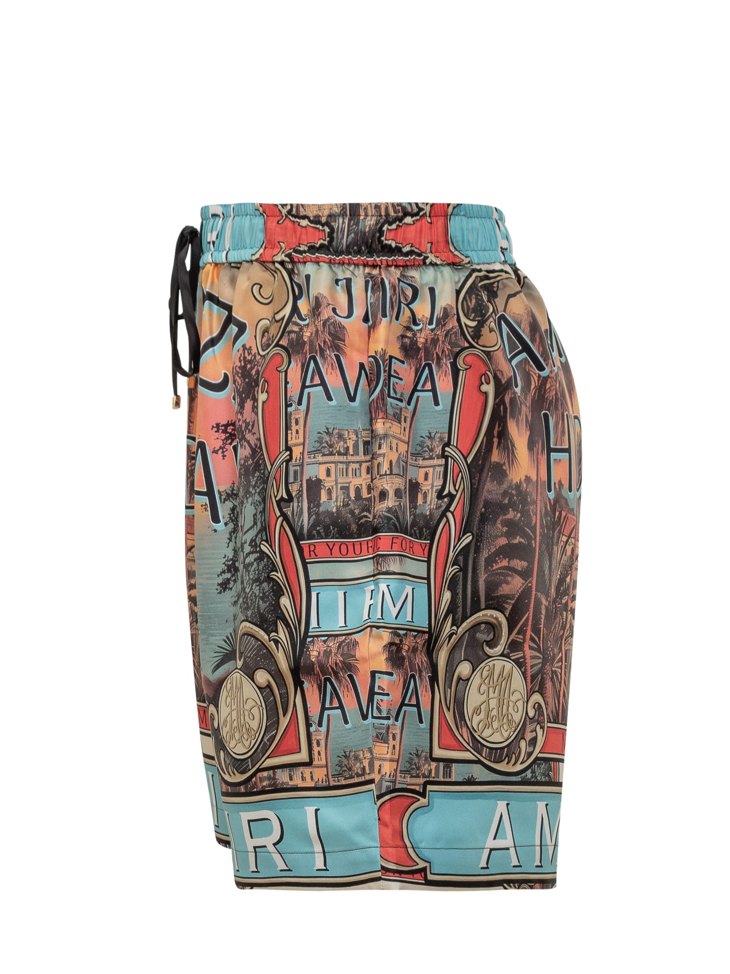 Amiri Jazz Hideaway Bermuda And Short Multicolor In Blue