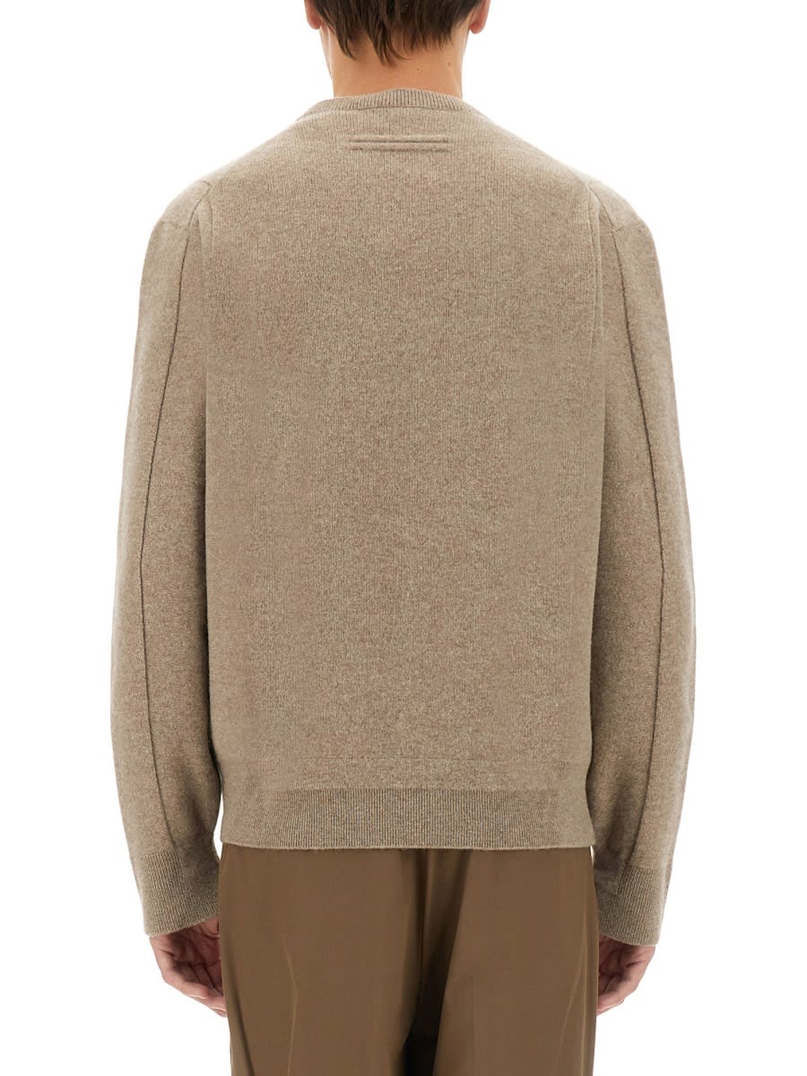 Shop Zegna Wool Jersey. In Ivory
