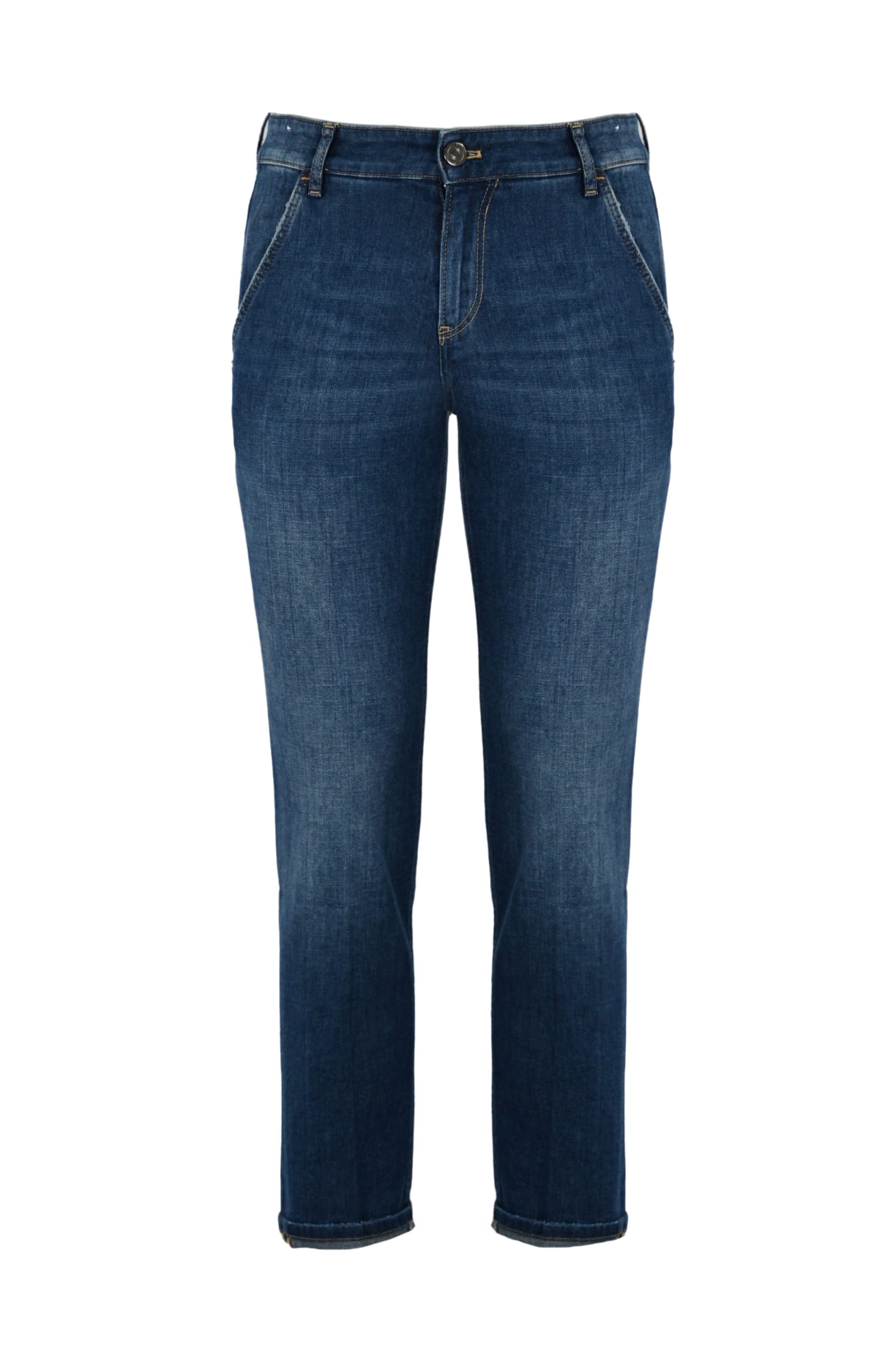 Shop Pt01 Indie 5 Pocket Jeans In Denim