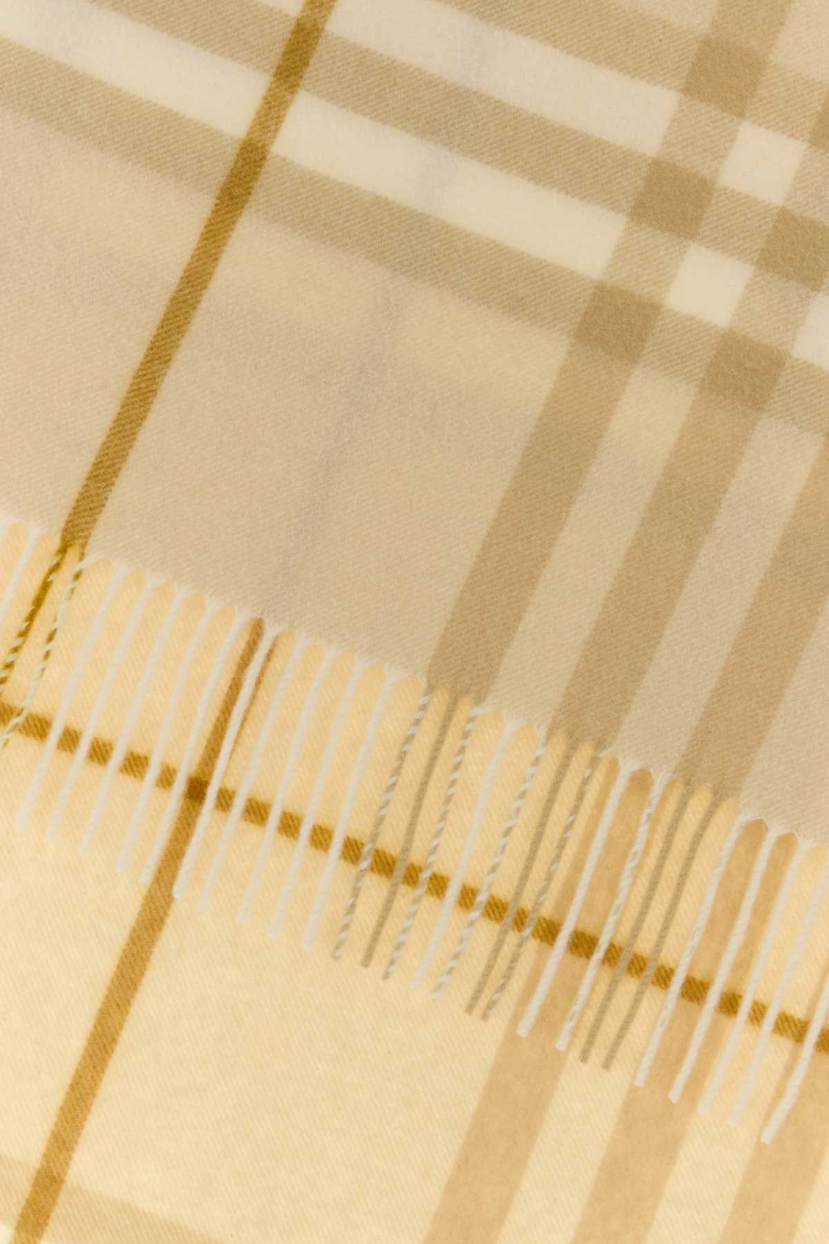 Burberry Embroidered Cashmere Scarf In Neutral