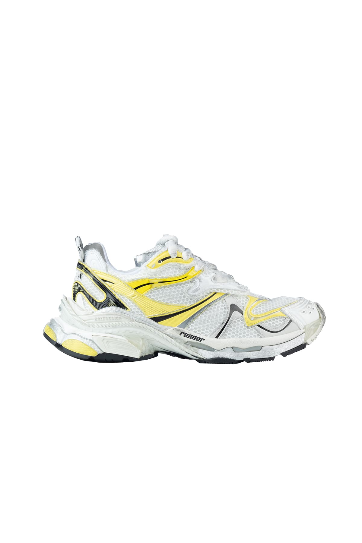 Shop Balenciaga Sneakers In White Yellow Blk