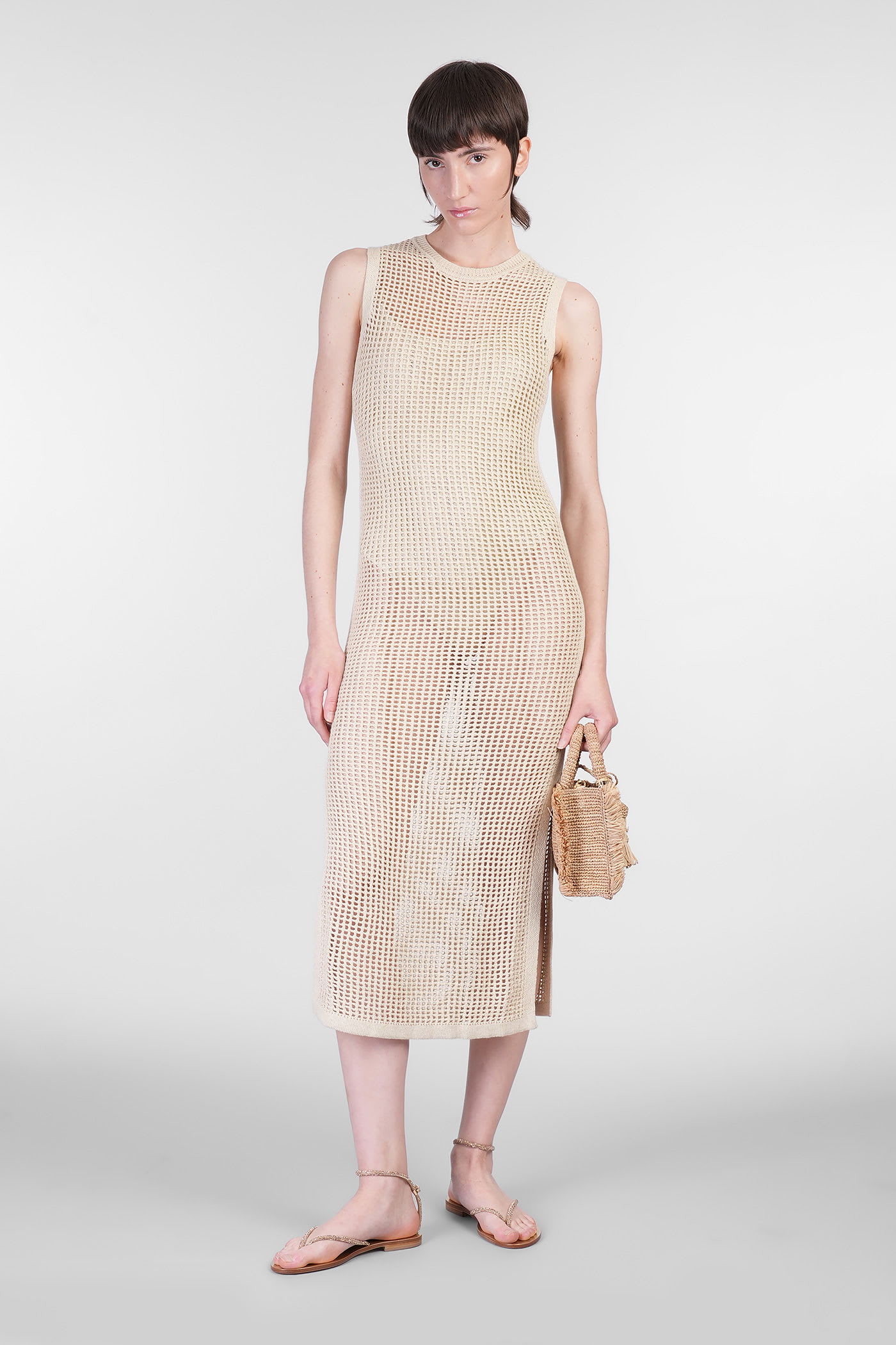 Mc2 Saint Barth Cecille P Beachwear In Taupe Polyamide In Neutral