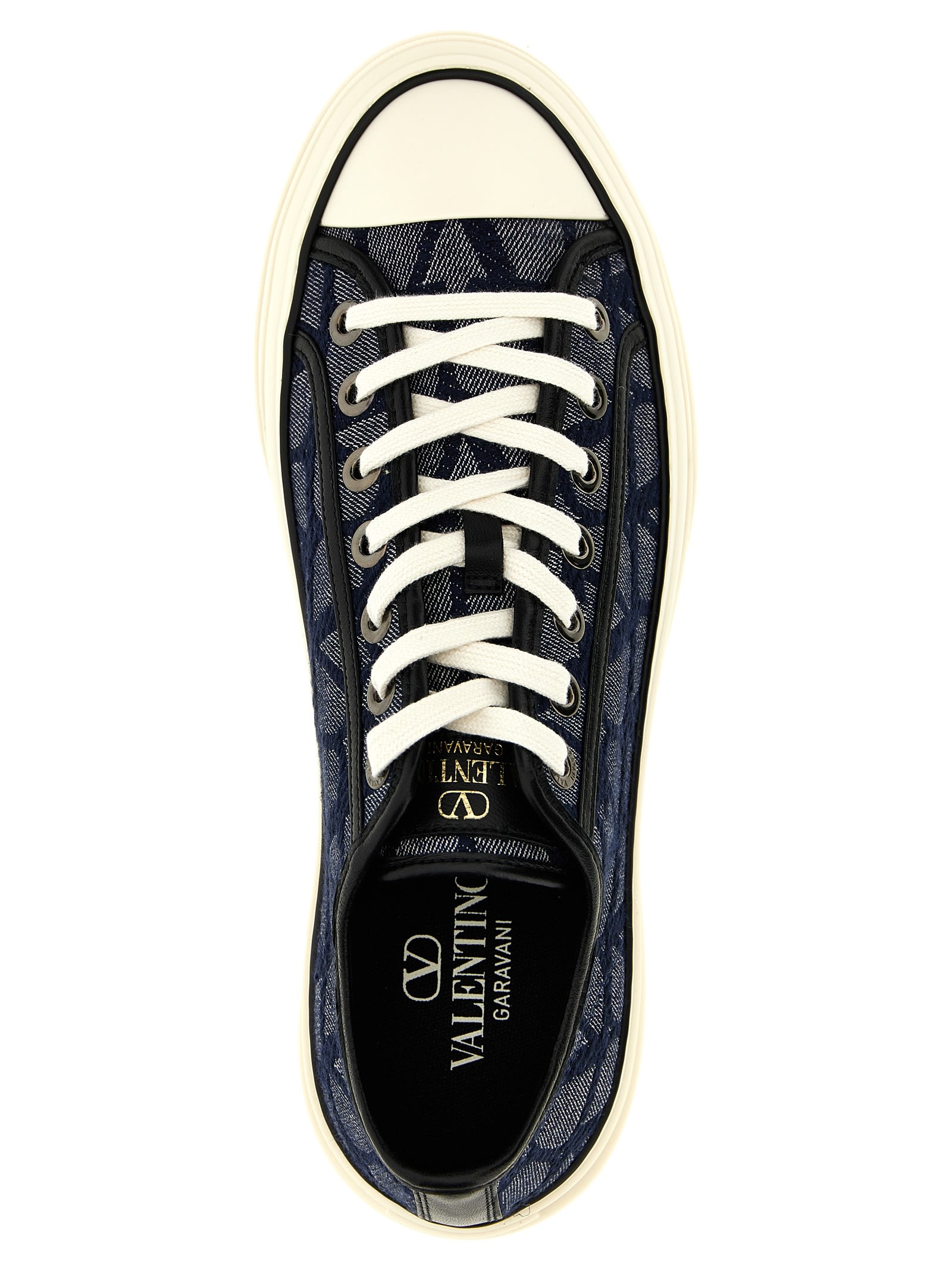 Shop Valentino Toile Iconographe Sneakers In Black