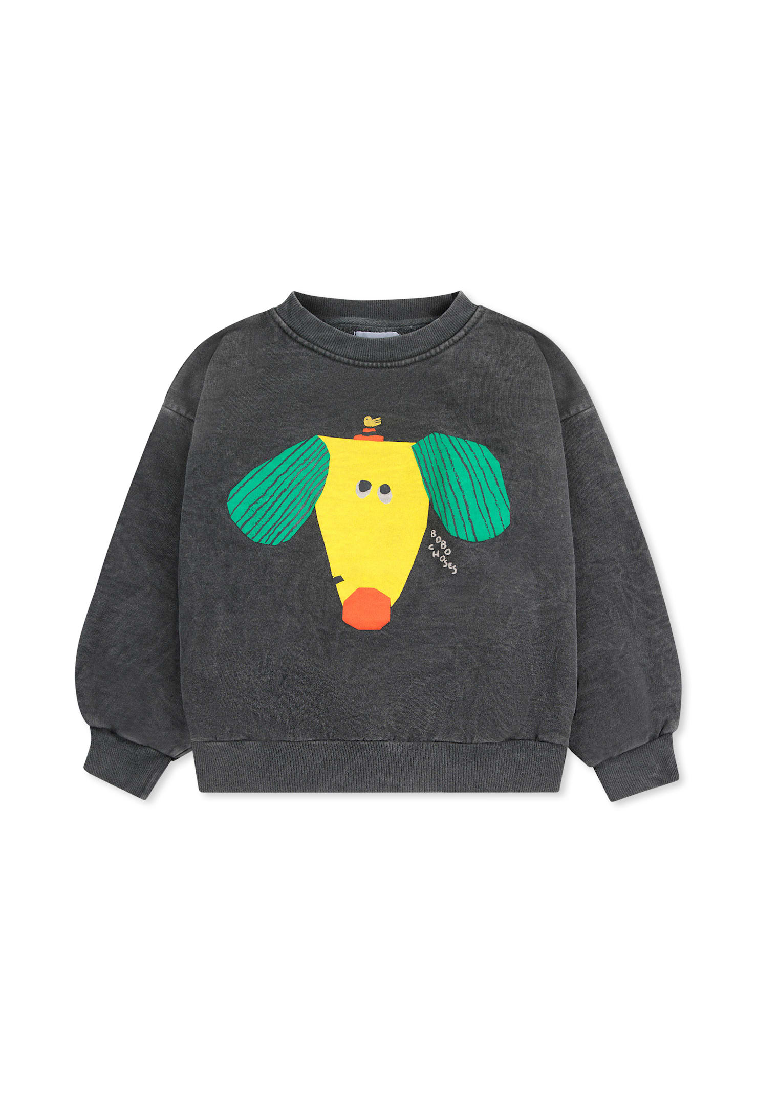 Bobo Choses Grey Sweatshirt For Kids With Dog Print In Grey