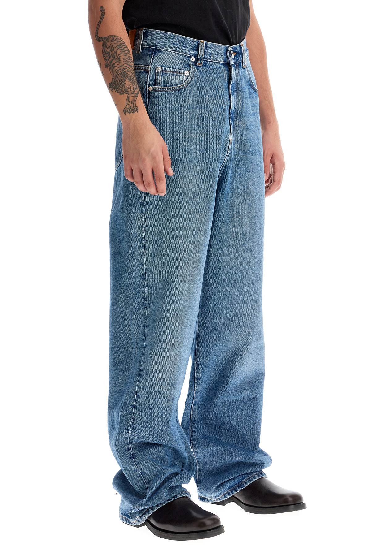 Shop Séfr Disco Cut Jeans With In Country Blue (blue)