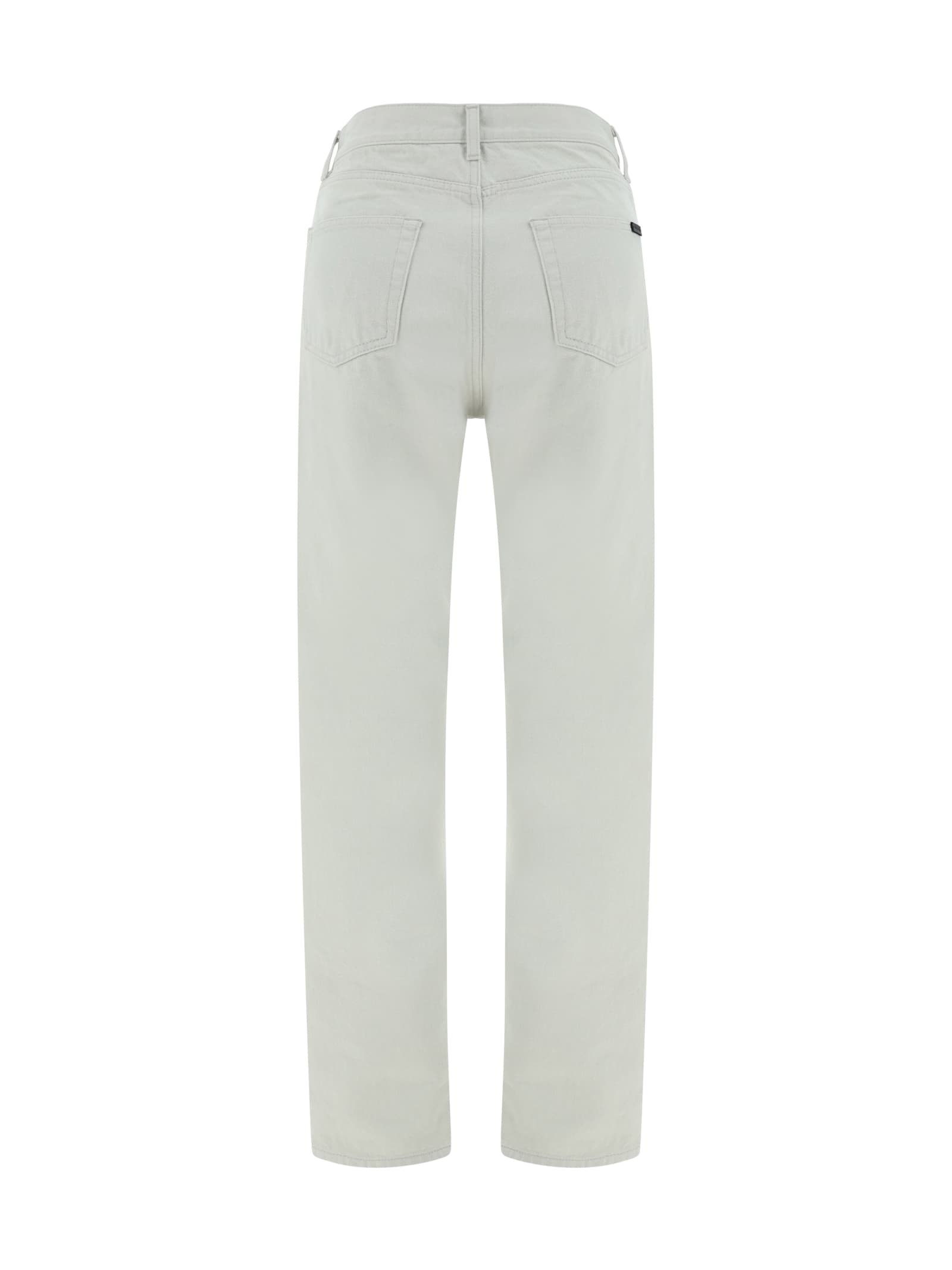 Shop Saint Laurent Pants In Bianco