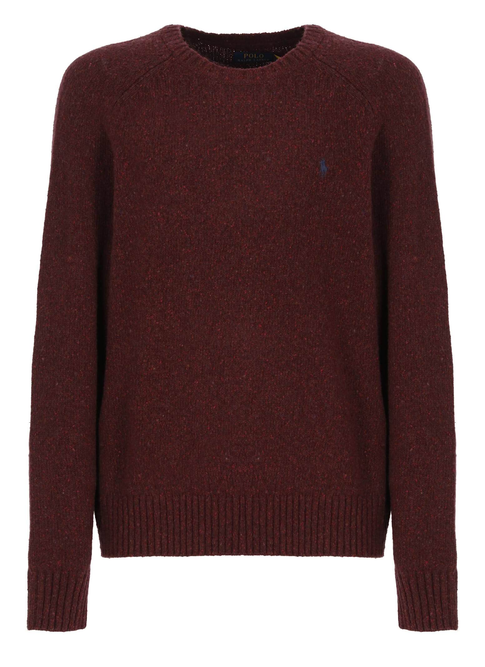 Ralph Lauren Pony Sweater In Bordeaux