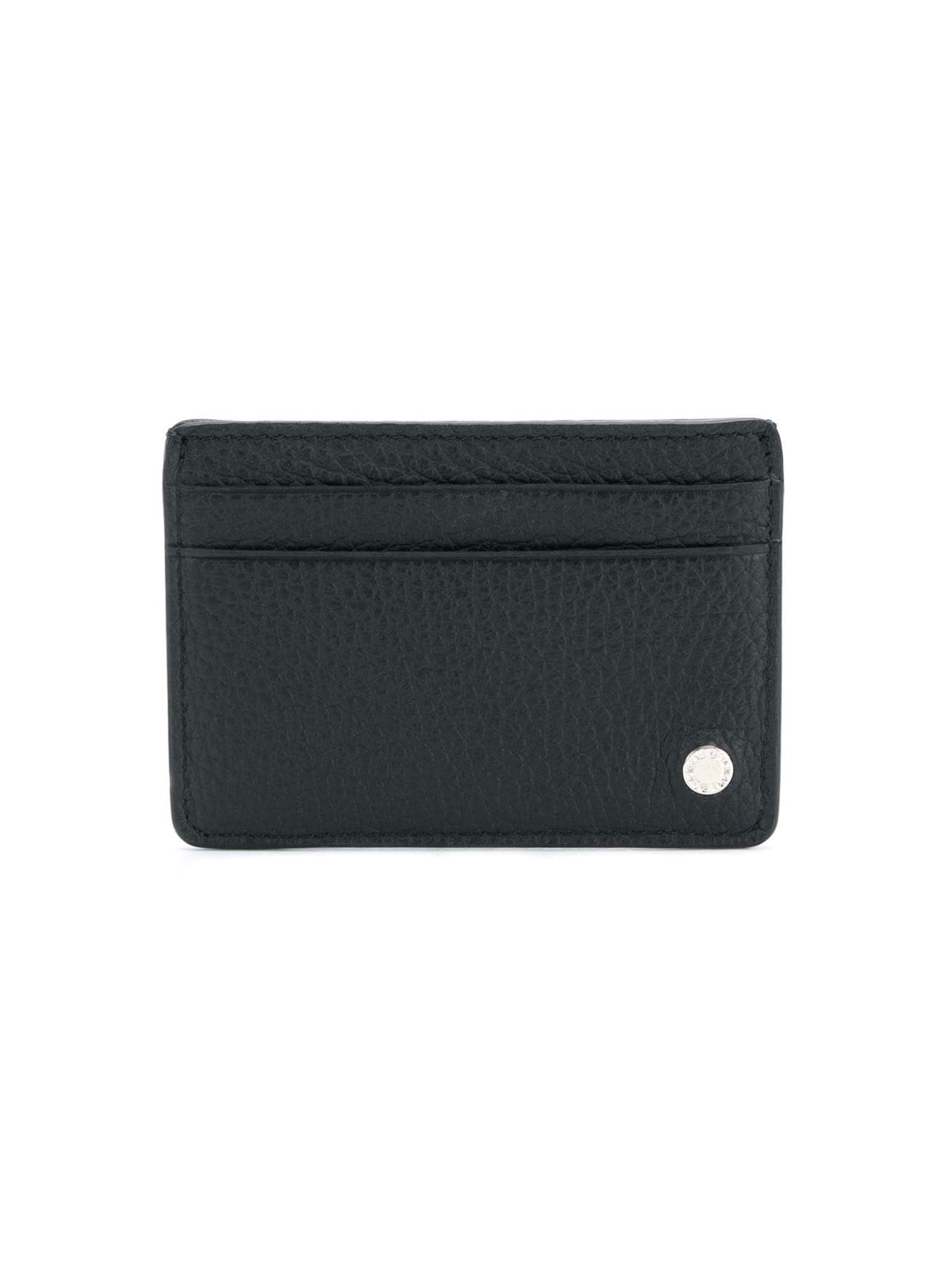 Orciani Black Leather Classic Card Holder