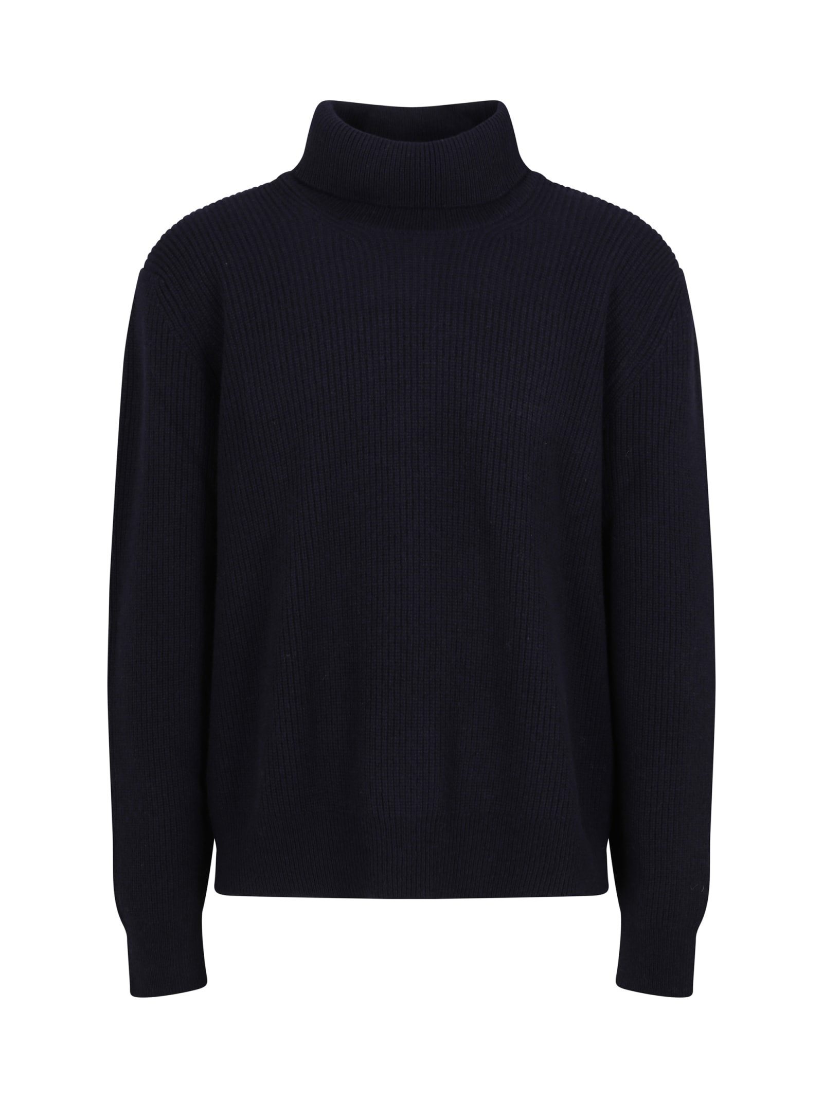 Shop Laneus Turtleneck Sweater In Blu Navy