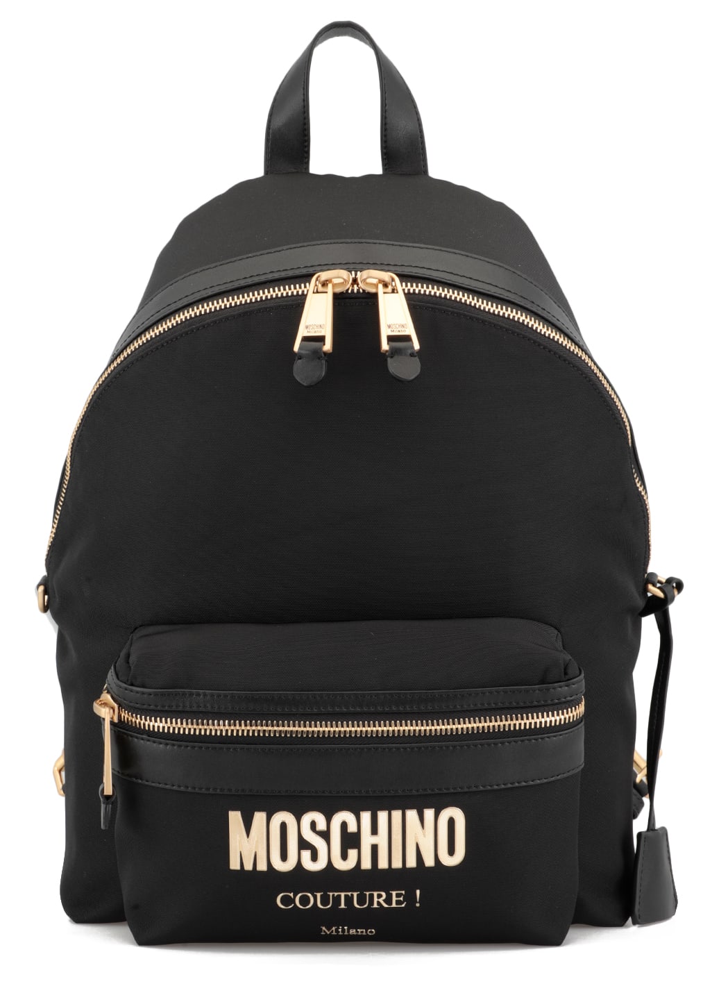 Moschino Patent Coated Canvas Backpack