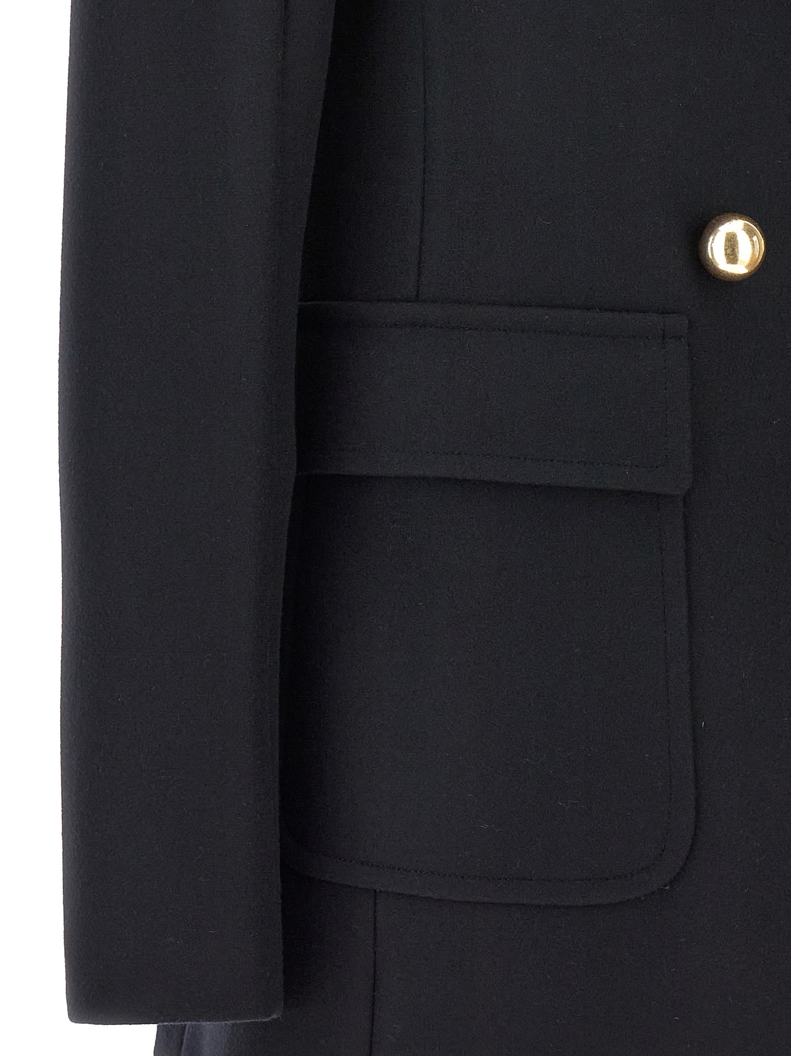 Shop Stella Mccartney Double-breasted Coat In Black