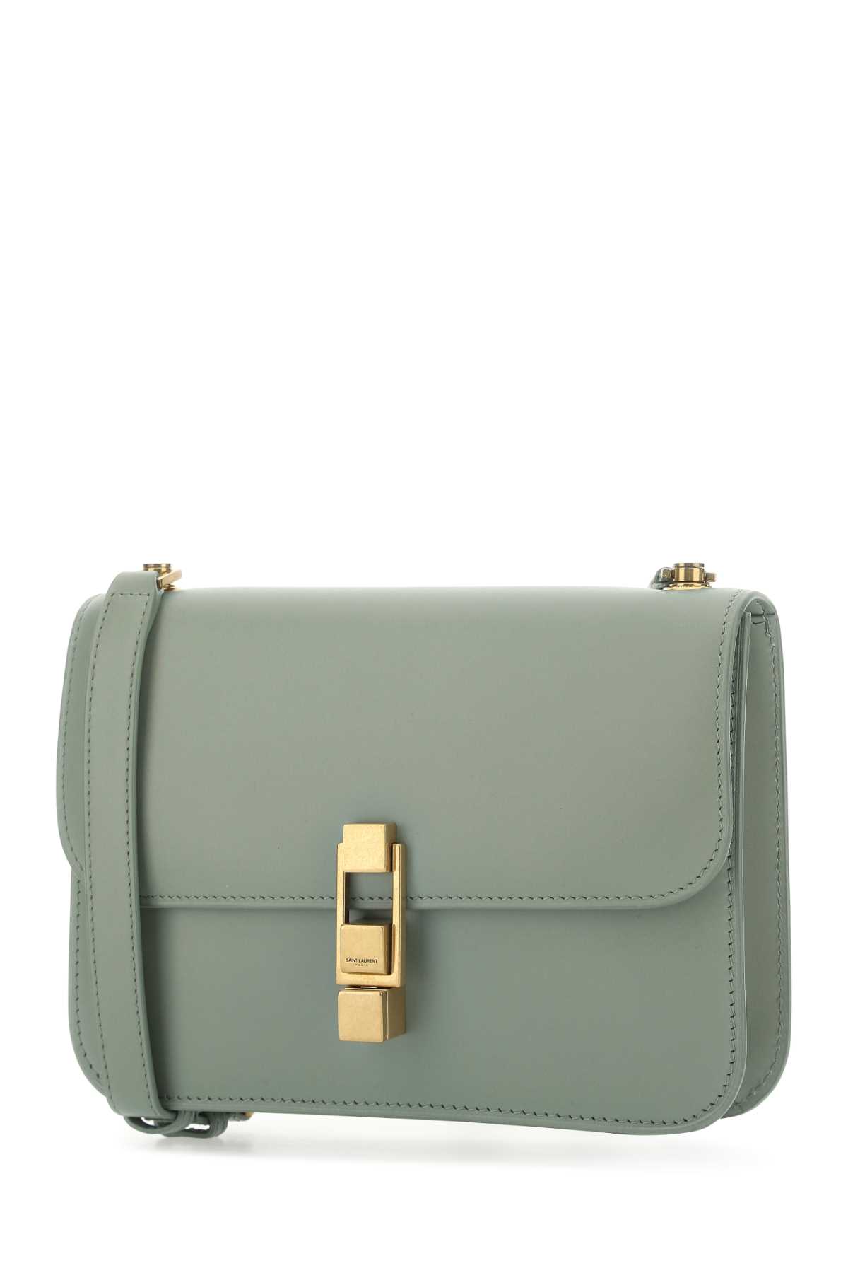 Shop Saint Laurent Sage Green Leather Carrã© Shoulder Bag In 1608