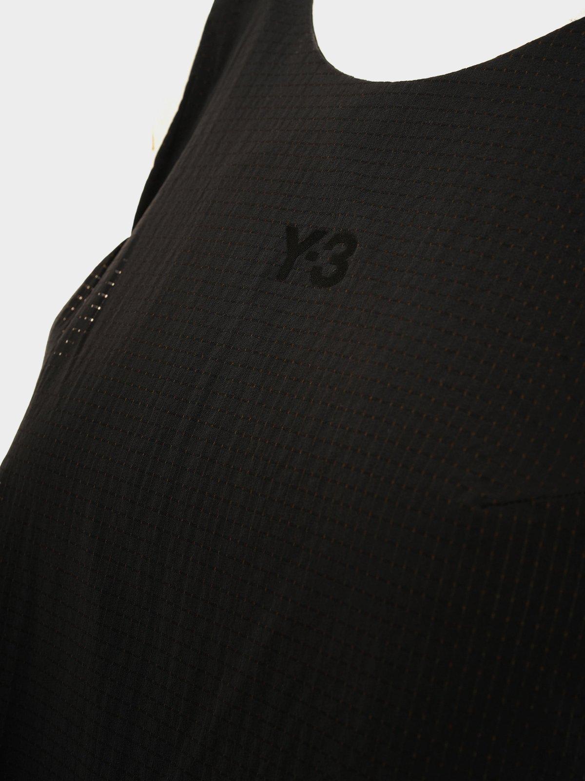 Shop Y-3 Sleeveless Asymmetric Dress In Black