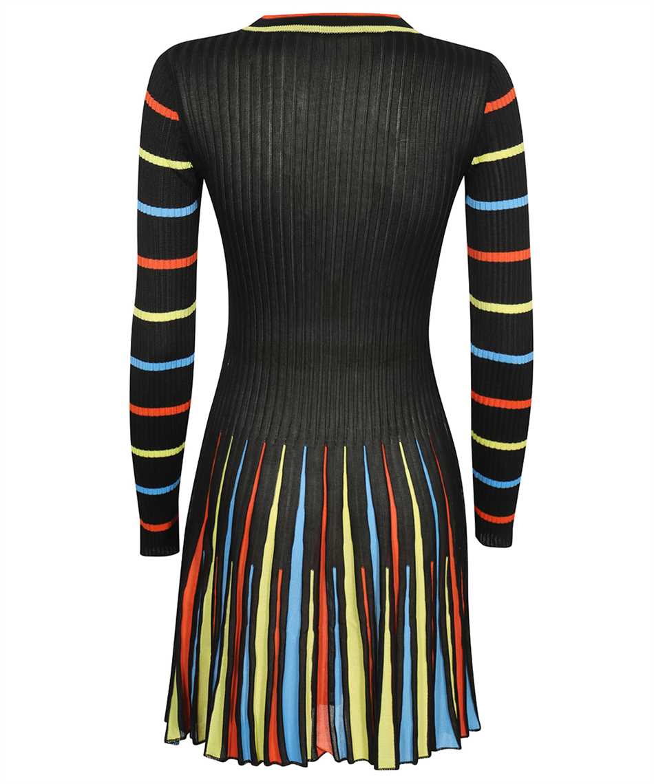Msgm Woman Short Dress Black Size M Viscose In Multi