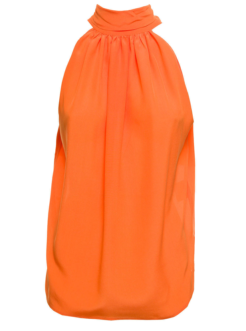Jejia Womans Orange Silk Top
