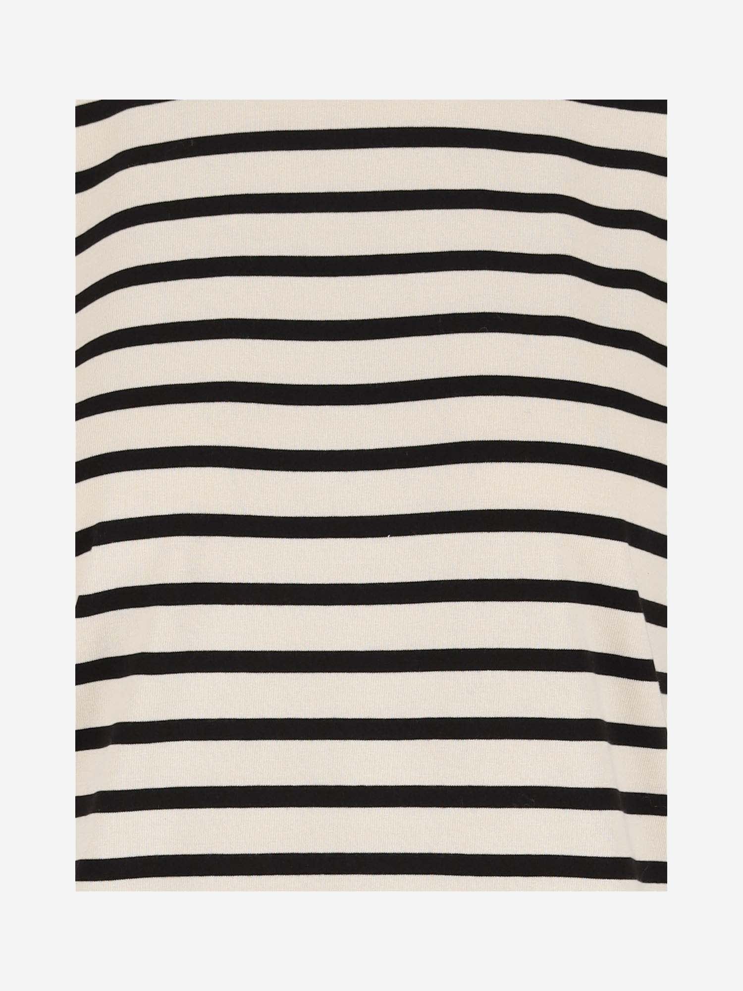 Shop Tory Burch Scrunched Sleeve Jersey T-shirt Dress In Ivory / Black